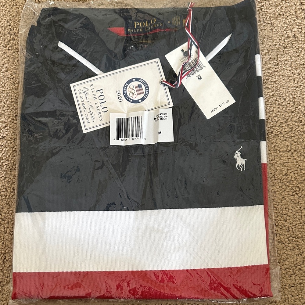 Ralph Lauren Navy red and White Polo Shirt